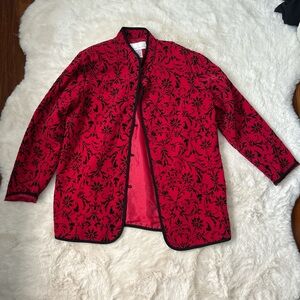 Susan Graver Red and black Jacket